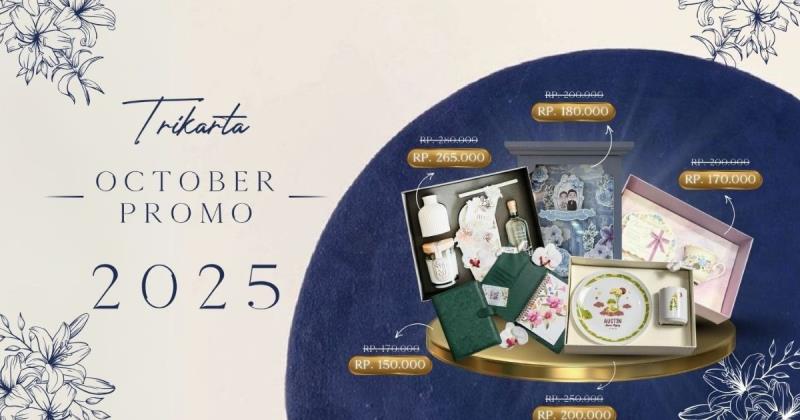 Promo Oktober Trikarta Invitation, Souvenir & Undangan Pernikahan Modern dengan Harga Spesial