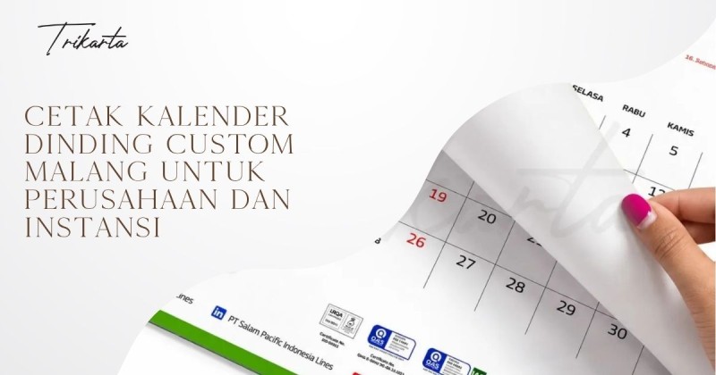 Cetak Kalender Dinding Custom Malang untuk Perusahaan dan Instansi