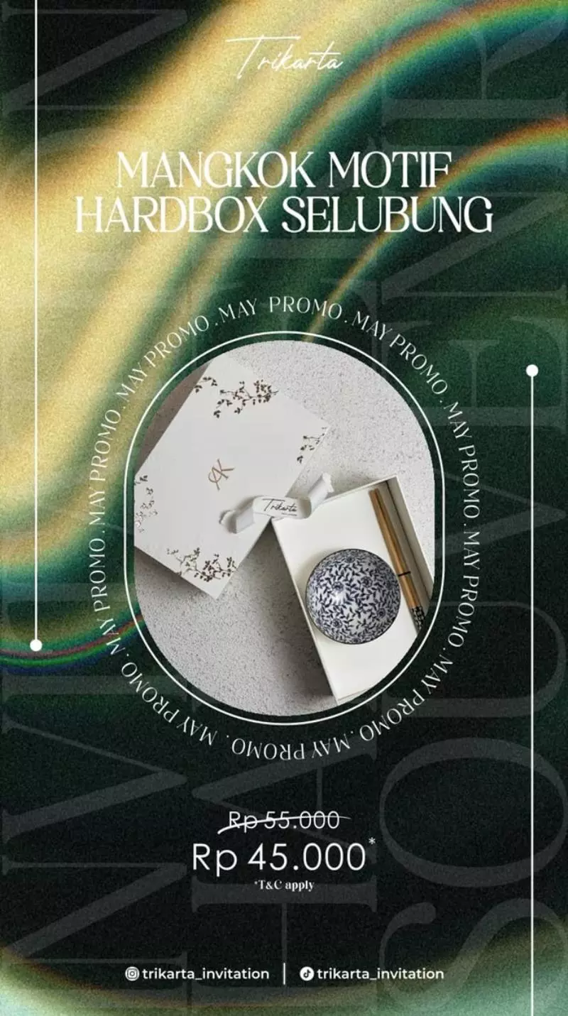 Souvenir Mangkok Motif Hardbox Selubung