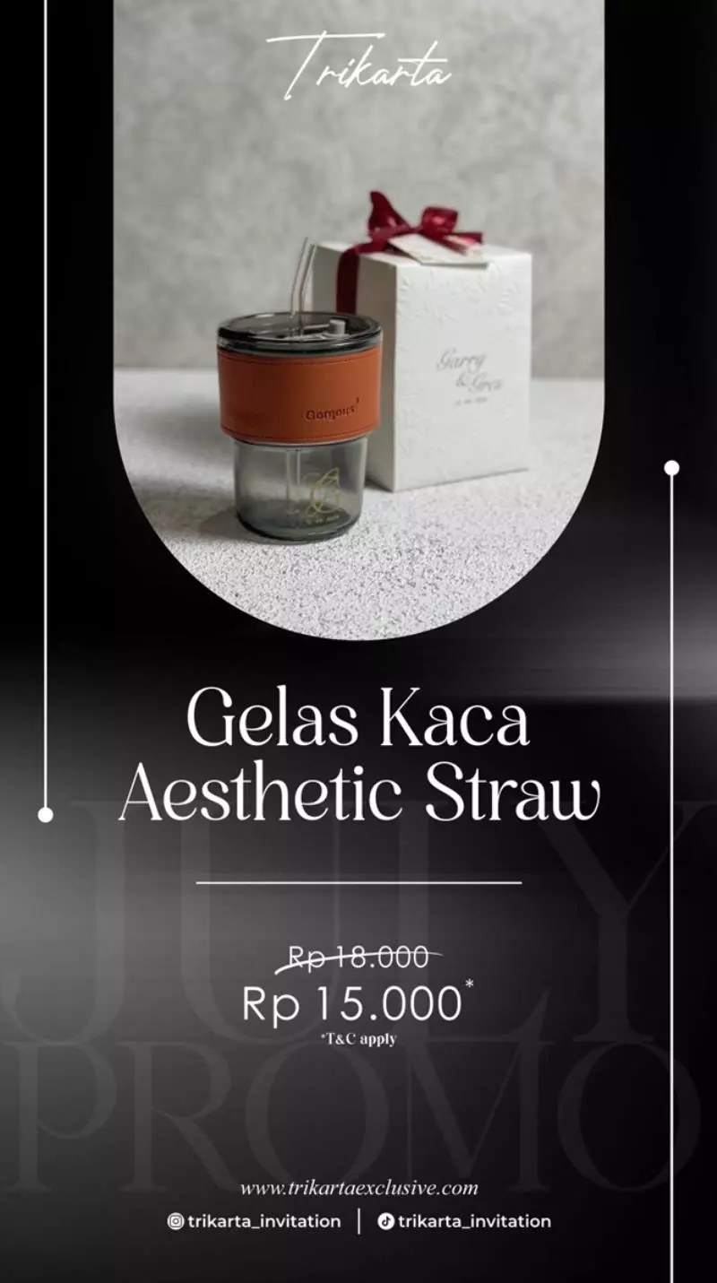 Gelas Kaca Aesthetic Straw