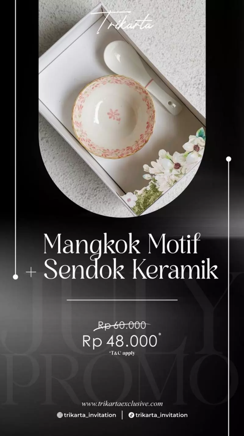 Mangkok Motif Sendok Keramik