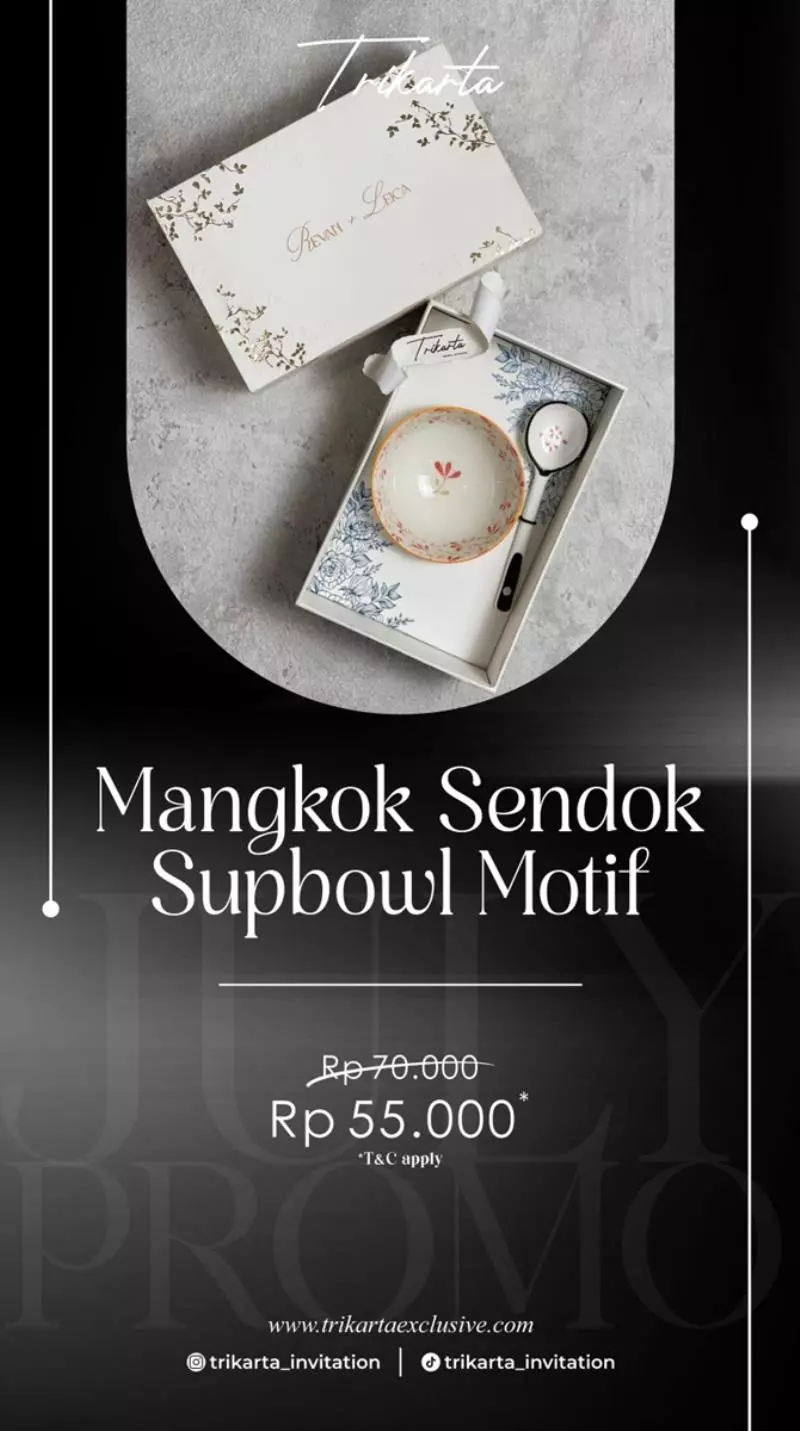Mangkok Sendok Supbowl Motif