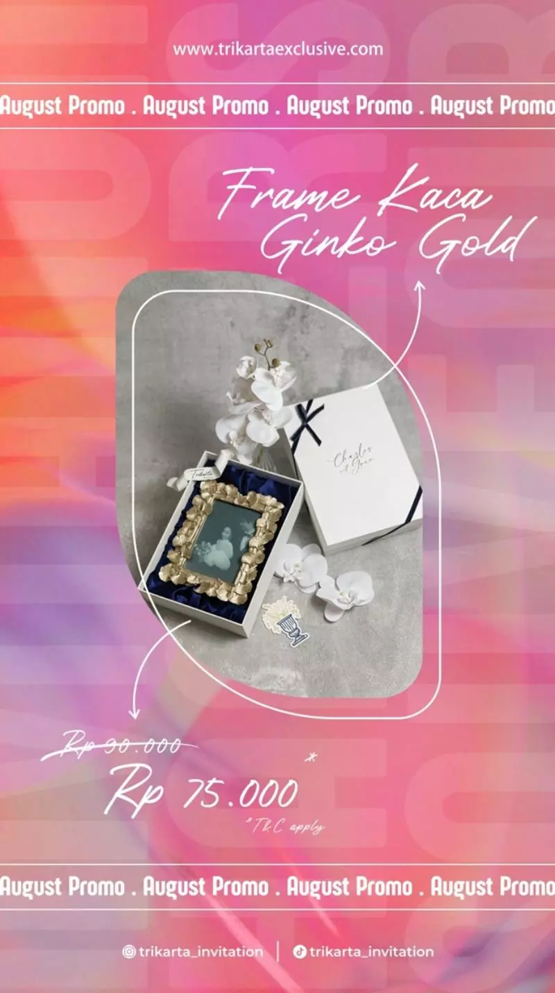 Frame Kaca Ginko Gold