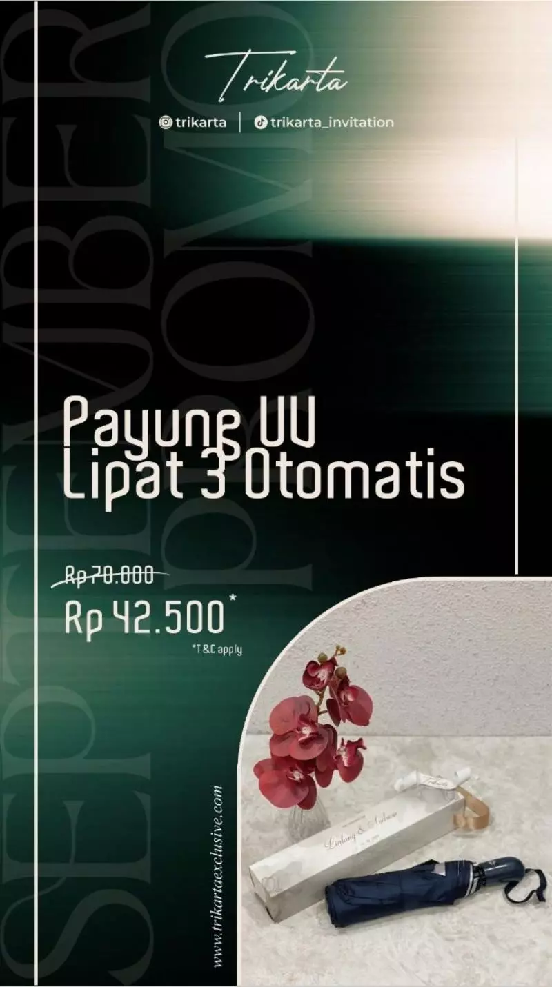 Payung Uu Lipat 3 Otomatis