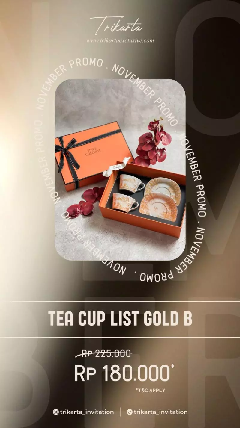 Tea Cup List Gold
