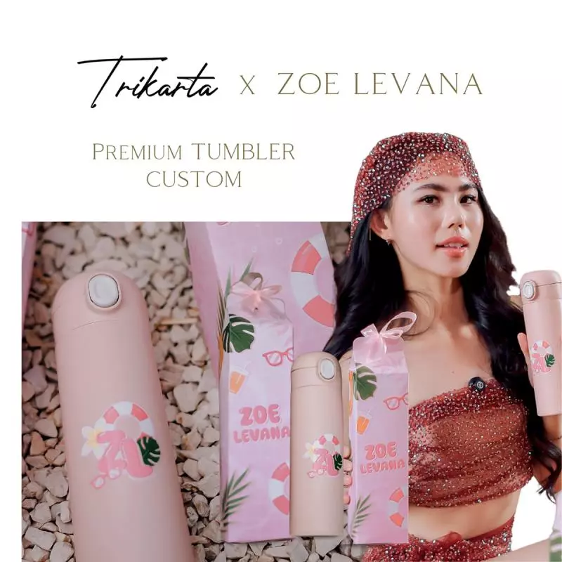 5. Zoe Levana, Tumbler Custom Hasil Desain Sendiri