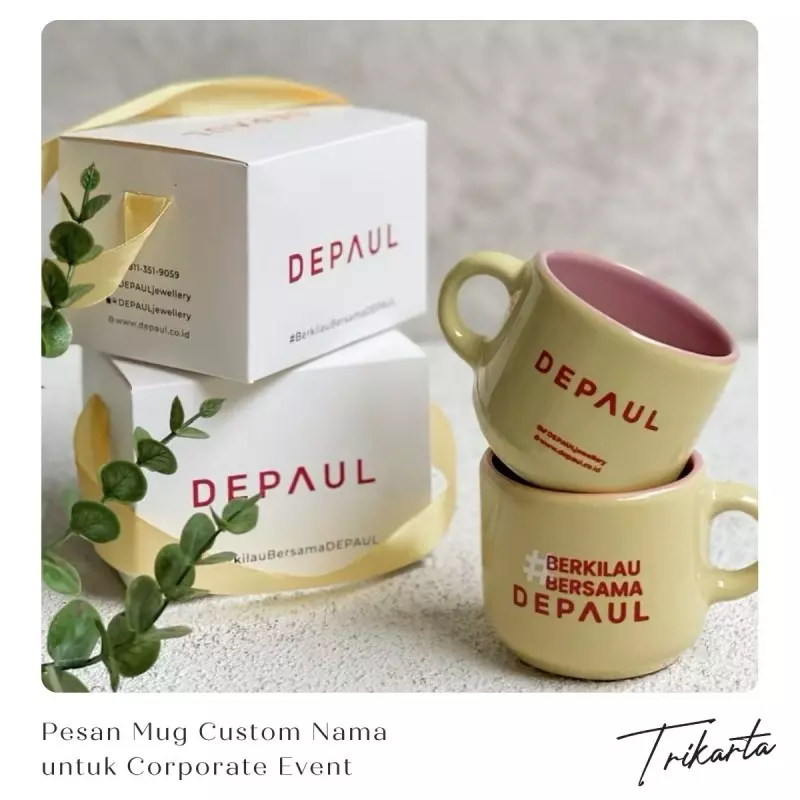 Pesan Souvenir Mug Custom Nama untuk Corporate Event di Trikarta Malang