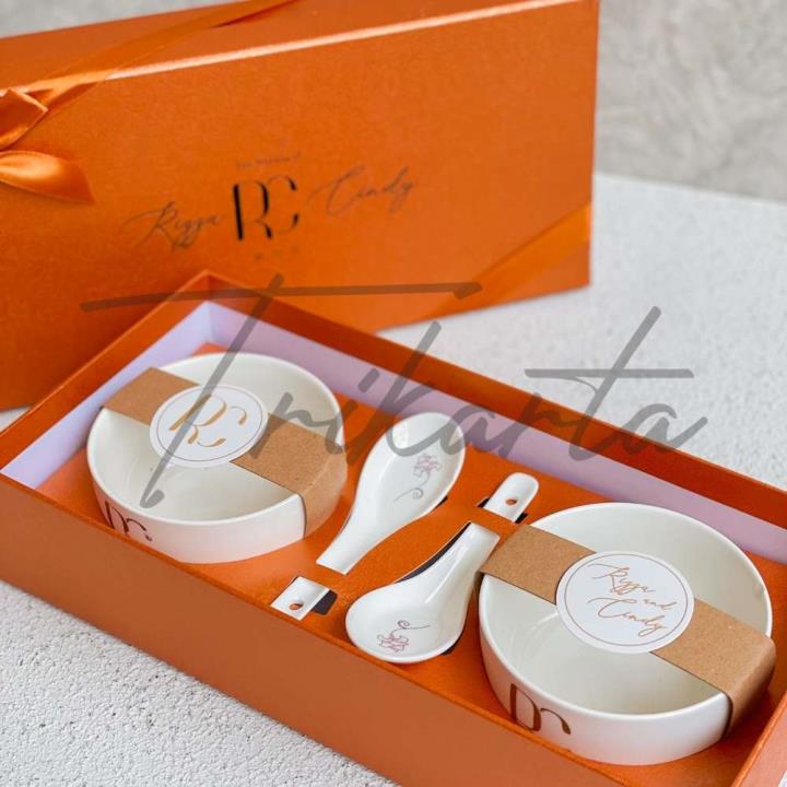 mangkok sendok motif 2 set 28111636849