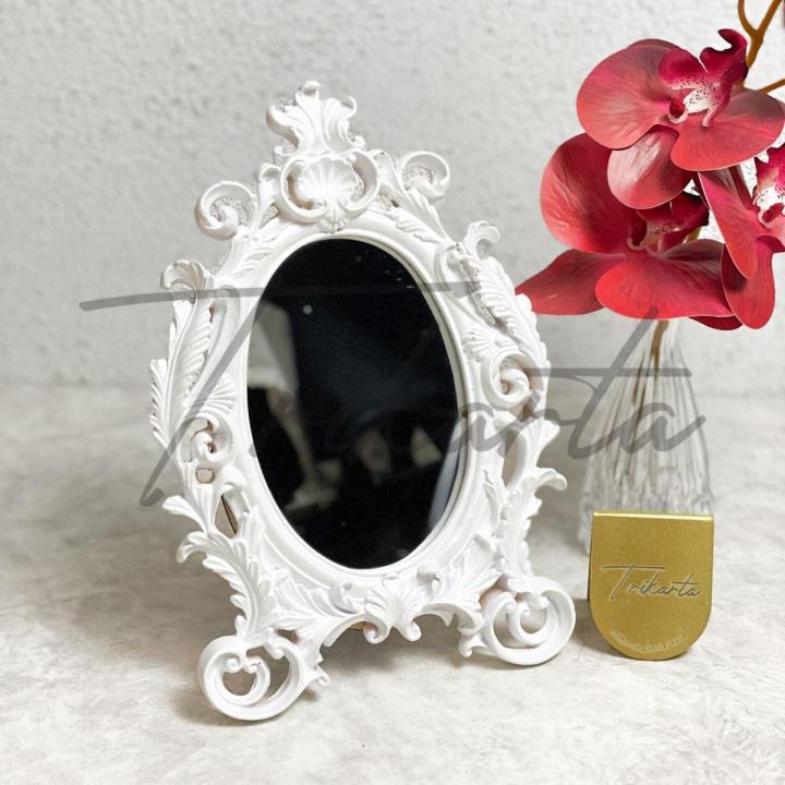 frame cermin putih oval 13085735455