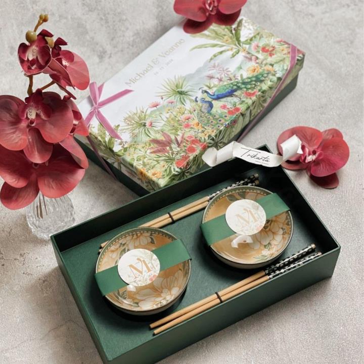 mangkok motif sumpit 2 set 20034205274