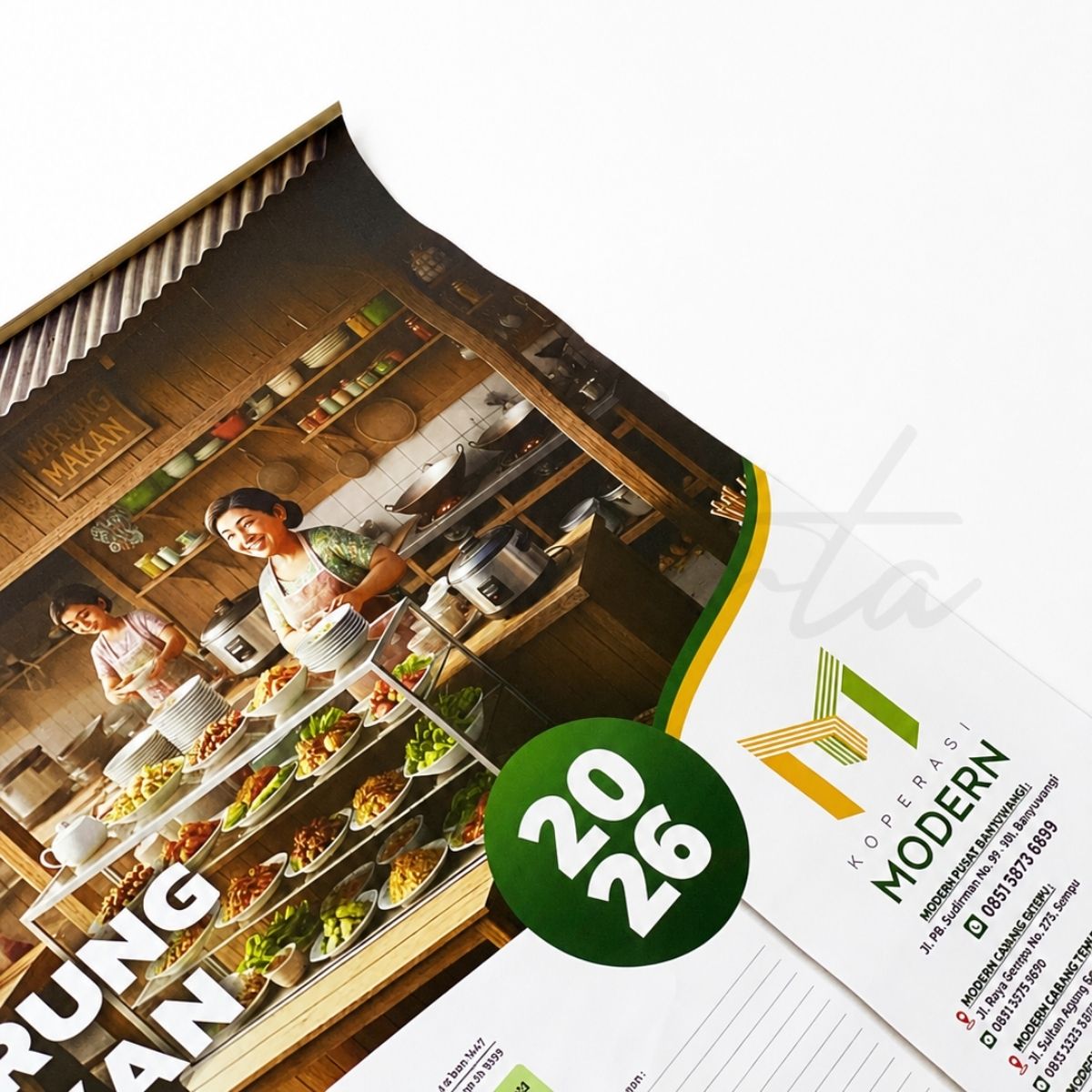 kalender dinding koperasi modern