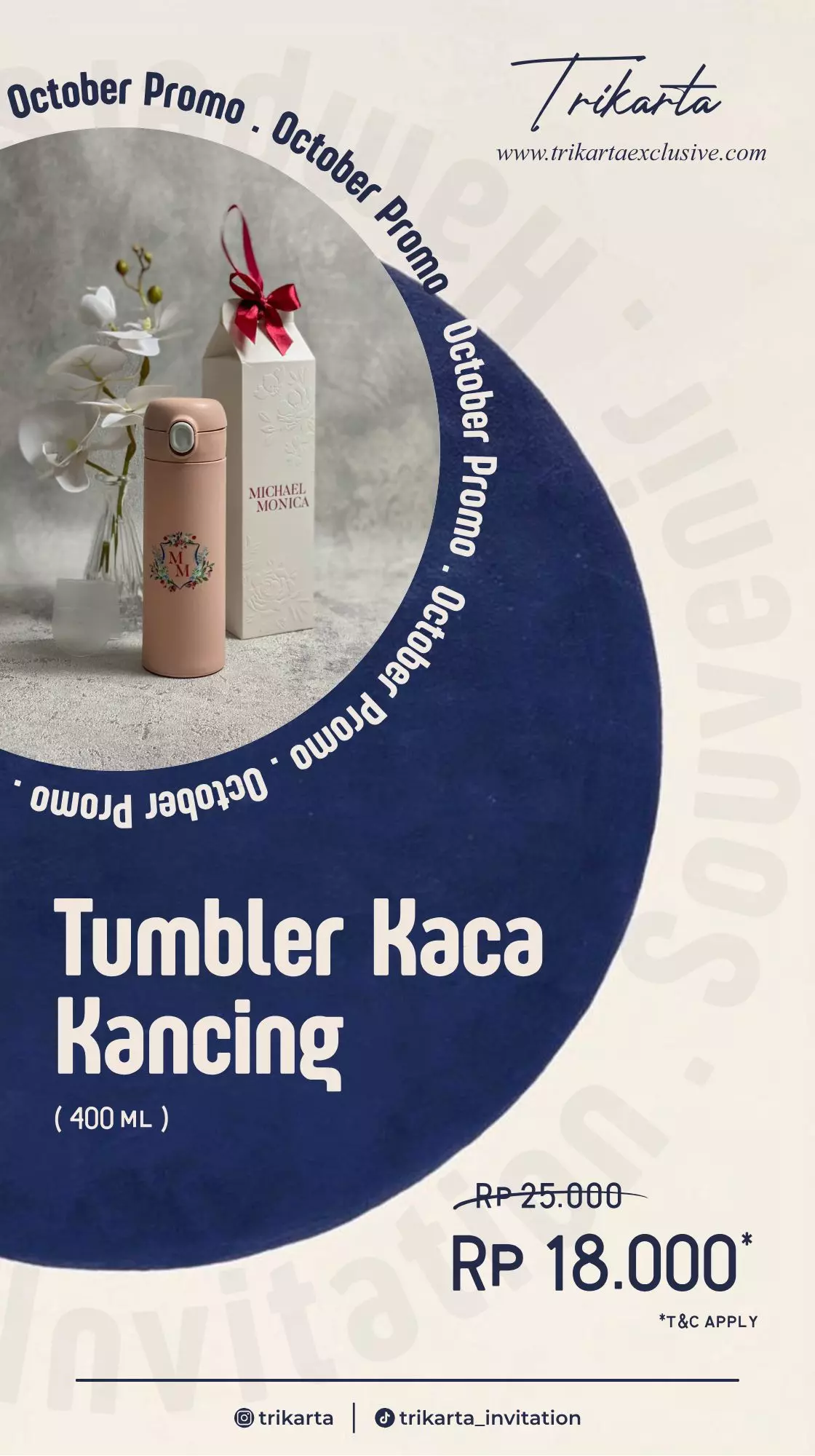 Tumbler Kaca Kancing