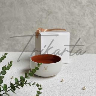 Mangkok Two Tone Cetak 1 Warna 1 Sisi Packing Paperbox Mangkok Embos Putih