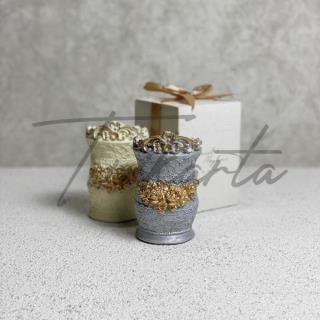 Vas Mahkota Paking Paperbox Embos Putih