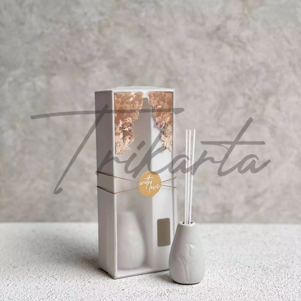 Aroma Therapy Keramik Packing Hardbox Putih
