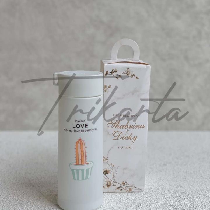 Botol Kaca Cactus Sablon