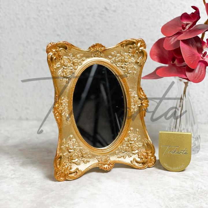 Frame Cermin Gold Portrait