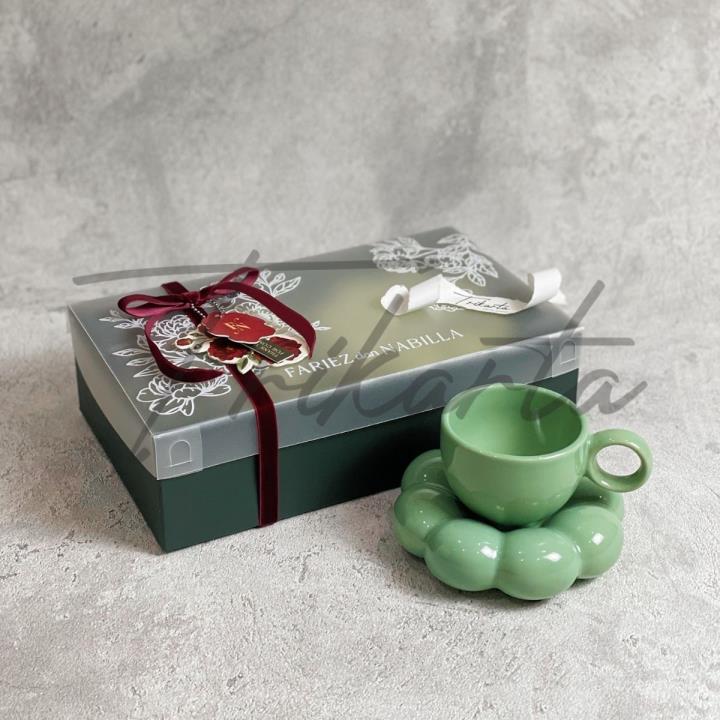 Tea Cup Green Flower