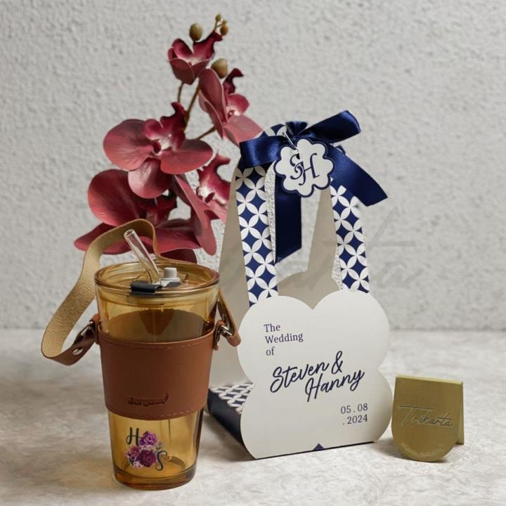 Tumbler Straw Aesthetic Tali Packing Paperbox Tenteng Ombak
