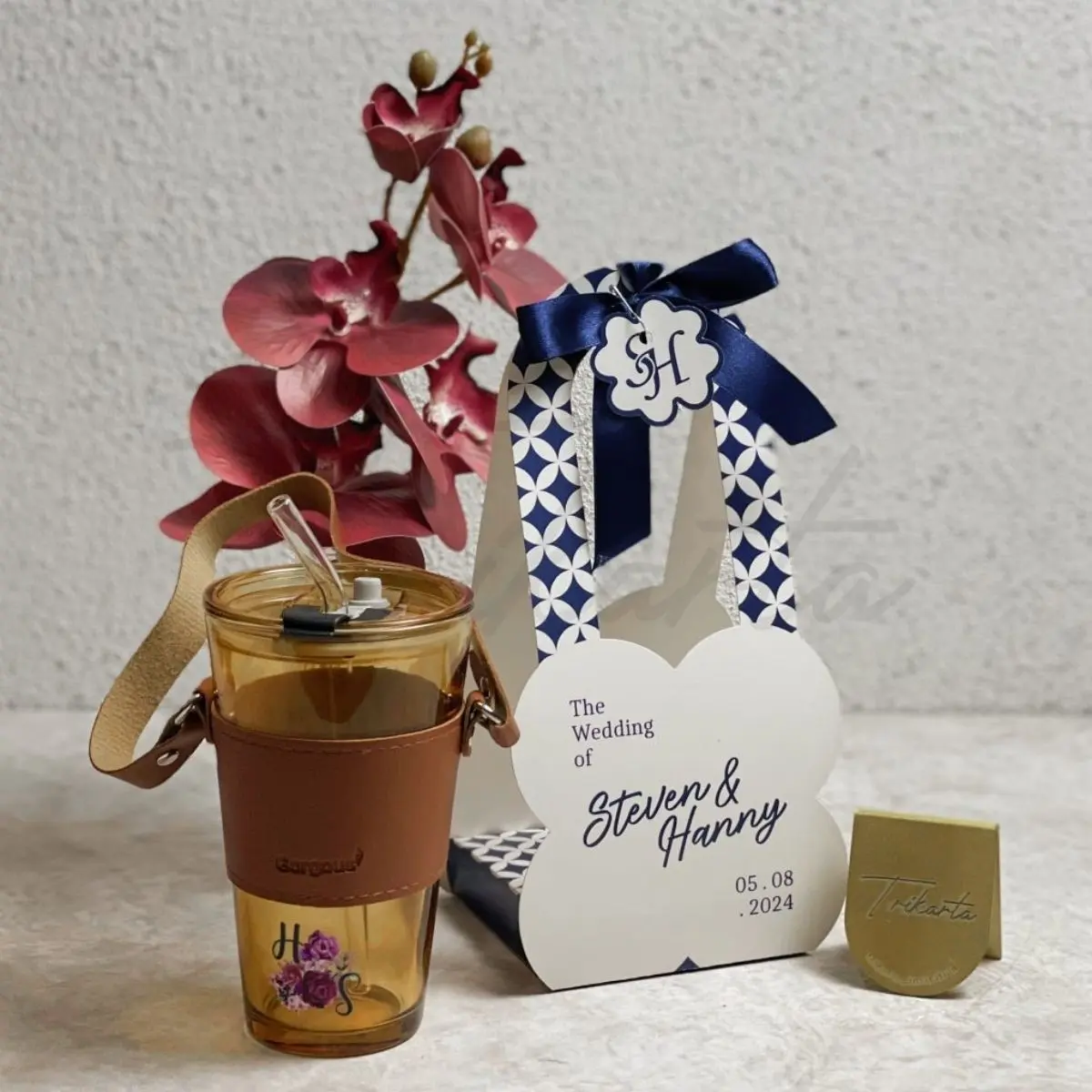 Tumbler Straw Aesthetic Tali Packing Paperbox Tenteng Ombak
