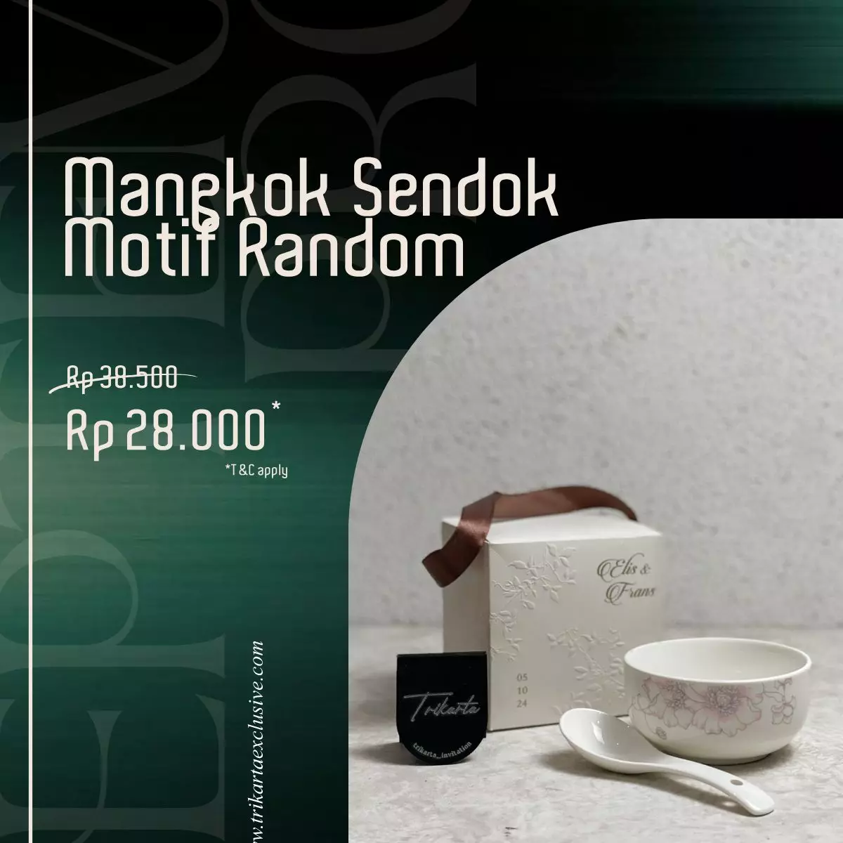 Mangkok Sendok Motif Random
