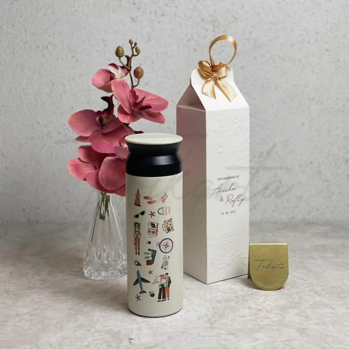 Termos Travel Print UV Paperbox Putih
