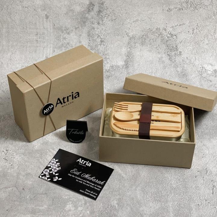 Lunch Box Sendok Garpu Kayu 800gr