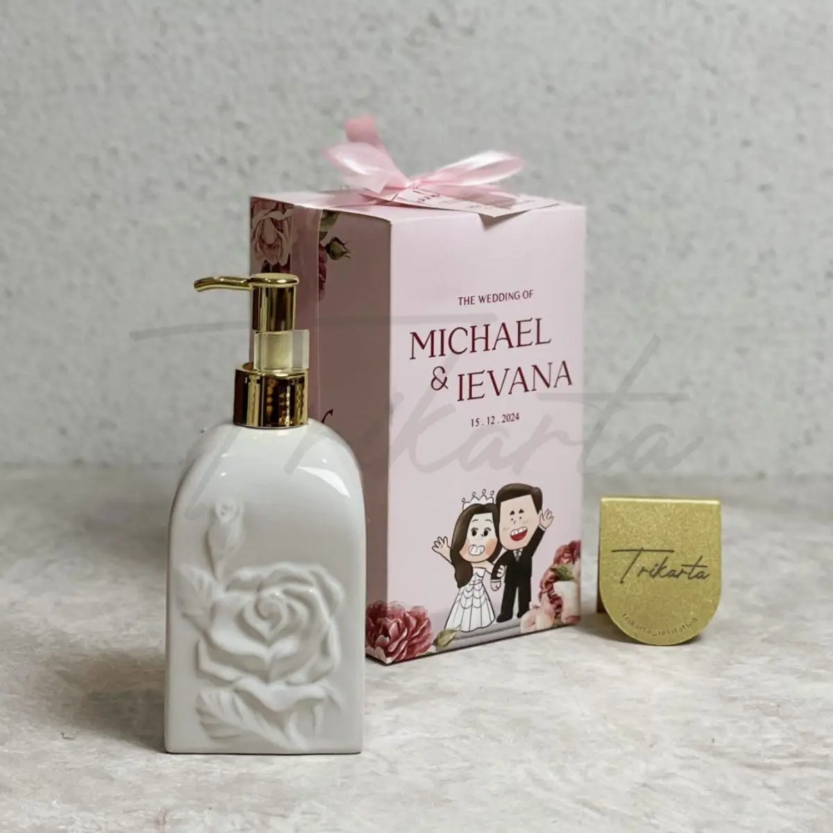 Handsoap Keramik Mawar Paperbox Custom