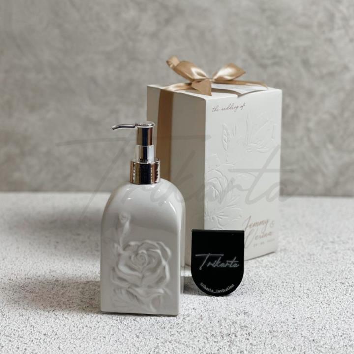 Handsoap Keramik Mawar Putih