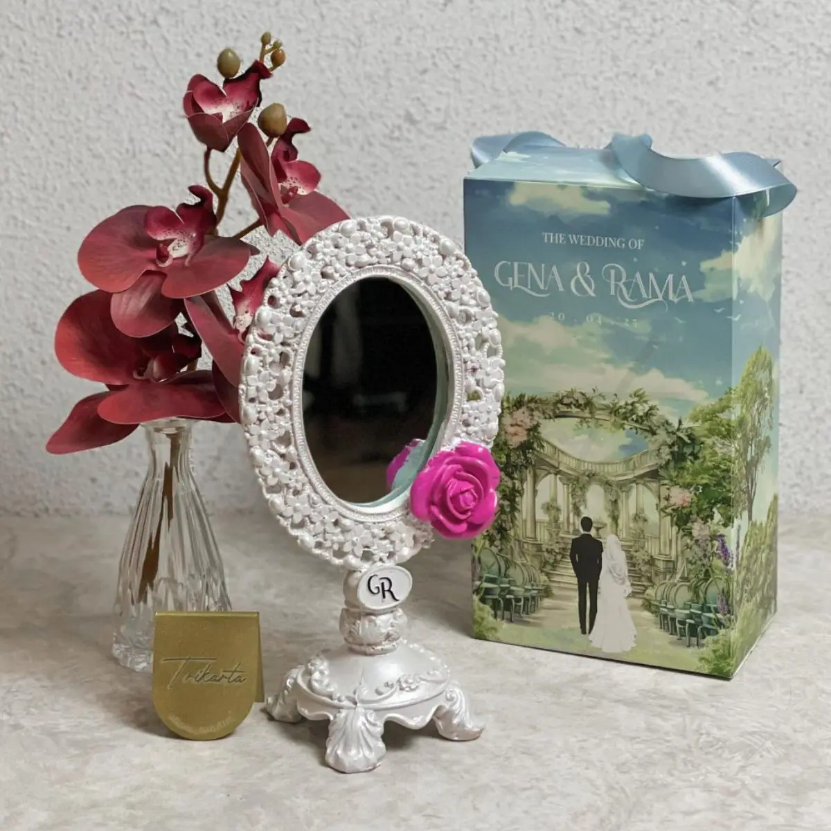 Frame Cermin Rose Standing
