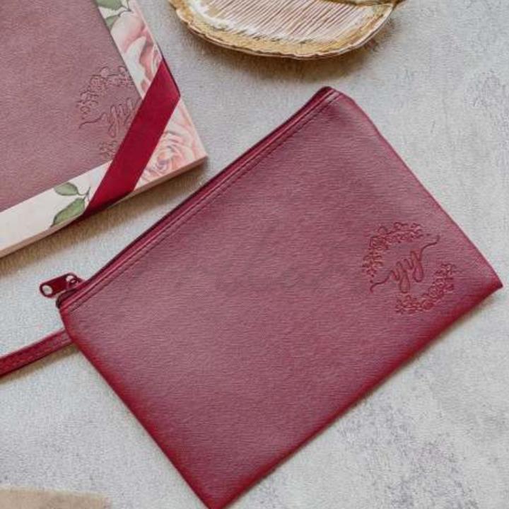 Pouch Dompet Leather Prada Gliter