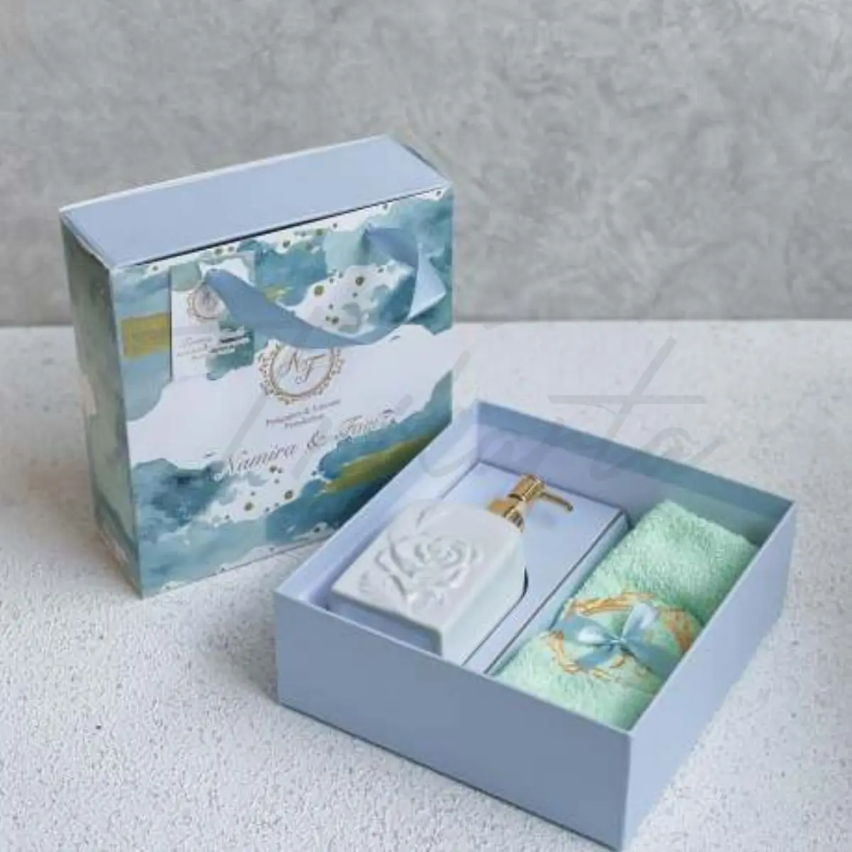 Handsoap Keramik Mawar Putih Hardbox Paperbag