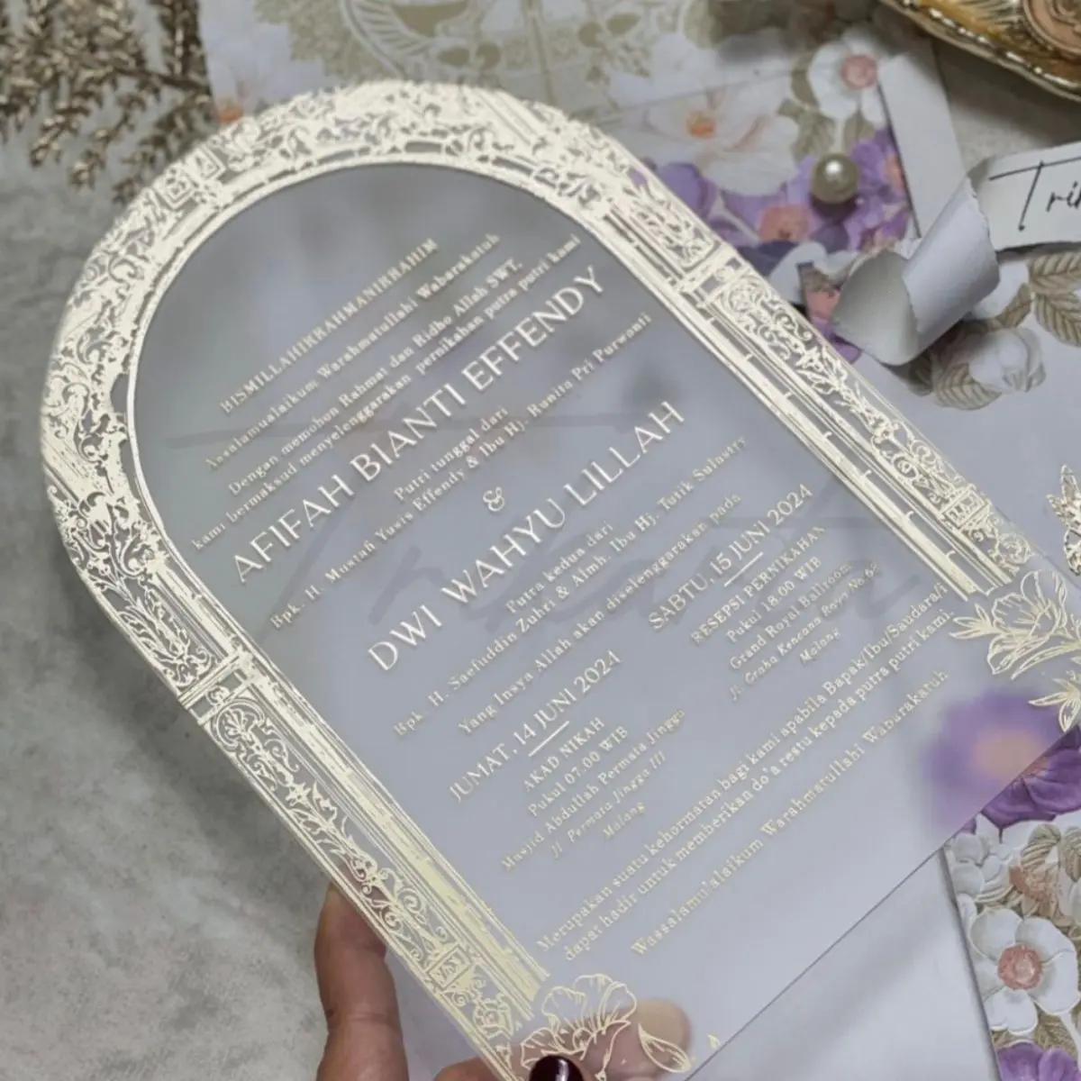 Undangan Akrilik Doff AD